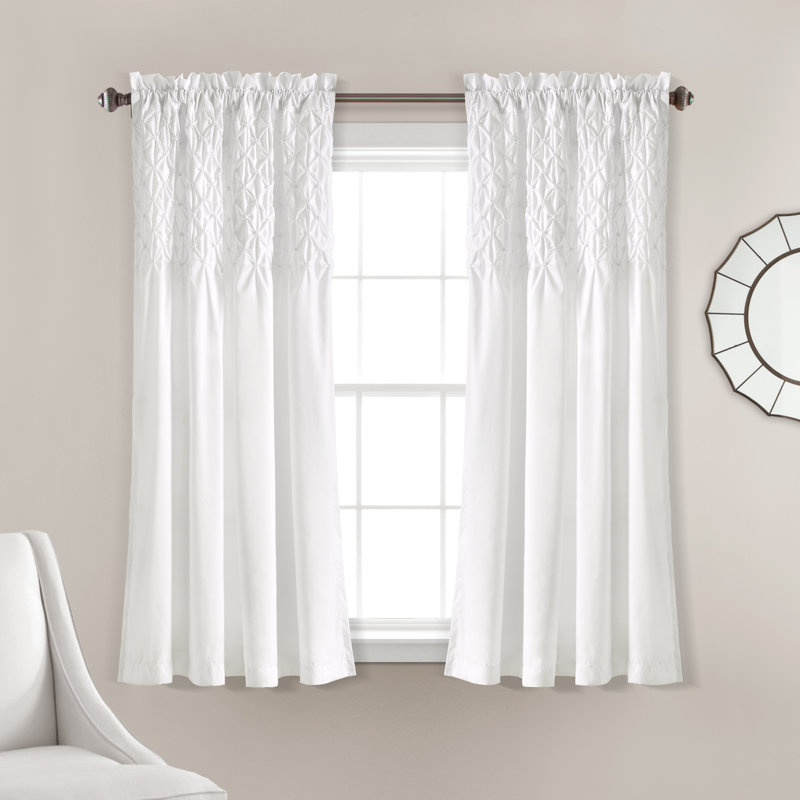 Panneaux de rideaux semi-transparents avec passe-tringle Bayview, Blanc, l 54 po x L 84 po