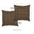 Black Check Cotton Reversible Throw Pillow
