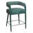 Jaden 36" Counter Table Set With 2 Galway Counter Chairs In Teal Linen