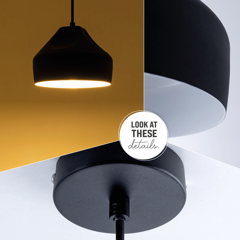Pollard 1 - Light Single Pendant, Black/White