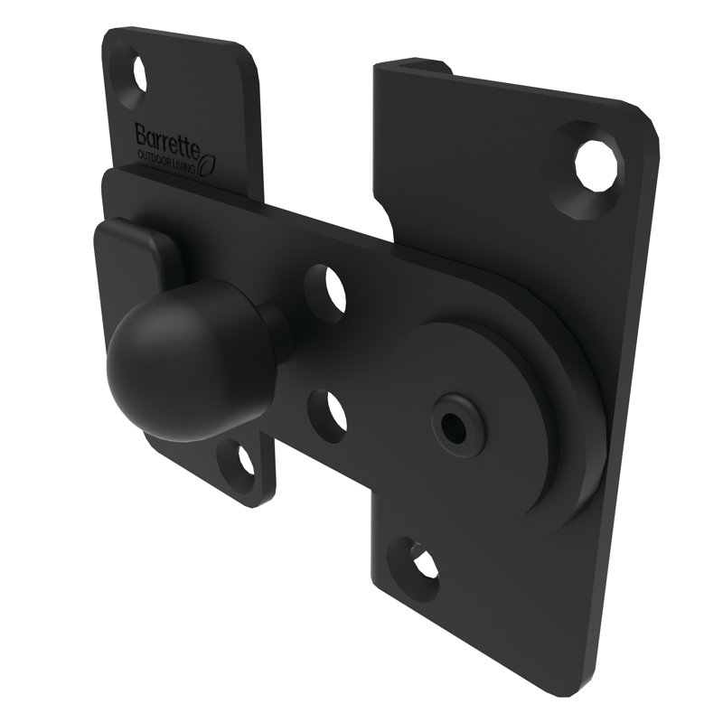 Black Steel Weather-Resistant Gate Flip Latch