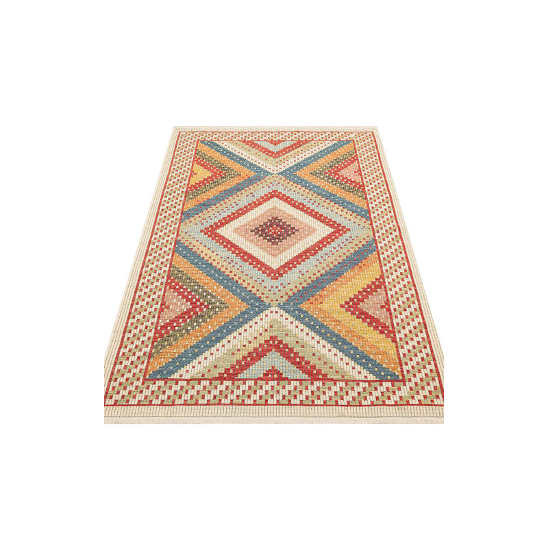 Yaren Premium 100% Cotton Carpet, Red, 47.2 x 70.9 inches | No Pile, Flatweave, 1.0 lbs/sq ft | Machine Washable at 86°F, Easy to Clean with Vacuum & Spot Remover | Ideal for Living Room, Bedroom, & Stylish Decor