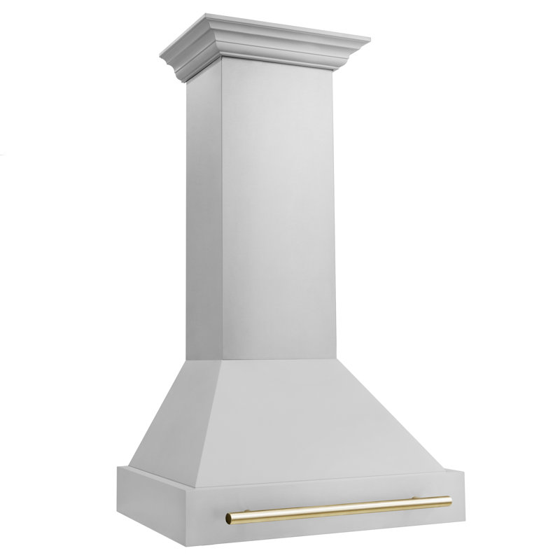 ZLINE Autograph Edition 30 in. Stainless Steel Range Hood with Stainless Steel Shell and Handle, Gold