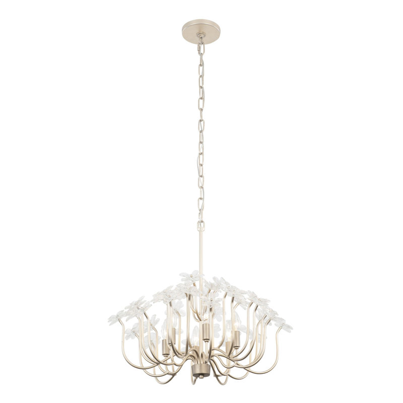 Lustre 6 lumières Wildflower, Poussière dorée