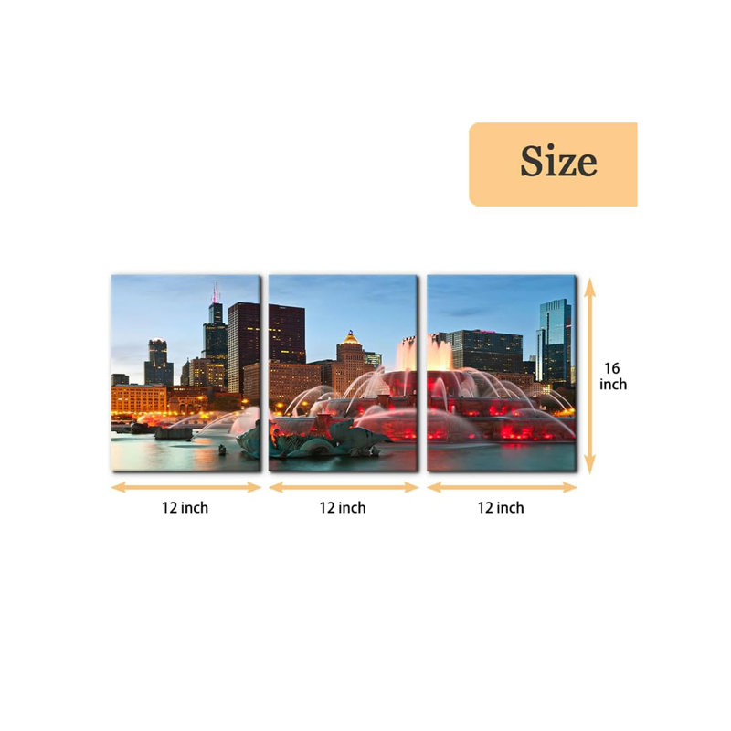 3 Piece Wrapped Canvas Print
