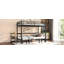 Twin Xl Over Twin Xl Size Pull-Out Metal Bunk Bed, Lower Bunk Can Be Pulled Out In Three Sections