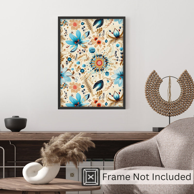 Abstract Bohemian Pattern XII Bohemian Unframed Art Print, 14" H x 11" W