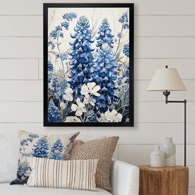 Blue Bonnets Simplicity Meadow I - Blue Bonnets, reproduction d'art sur toile FDP107232