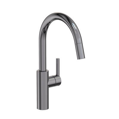 East Linear Single Handle Pull Down Kitchen Faucet