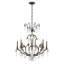 Renaissance Nouveau 8 Light 32in x 31in Chandelier in Heirloom Gold with Clear Heritage Handcut Crystals-337361363