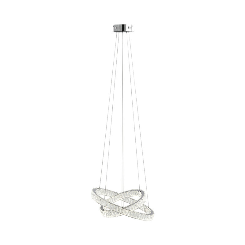 2 - Light Polished Chrome LED Pendant