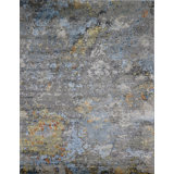 Contemporary One-of-a-Kind Rectangle 6'2" X 8'10" Hand Knotted Area Rug