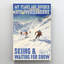 «Alyis Skiing and Waiting For Snow - 1 pièce», reproduction d'art graphique sur toile tendue-198212835