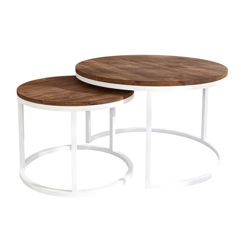 Karlos Frame Coffee Table, White, 48cm H x 80cm L x 80cm W