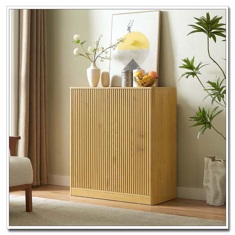 31.5-inch modern wavy sideboard, Natural