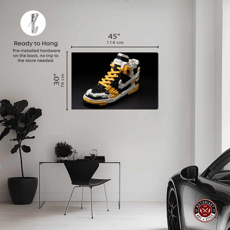 Sneaker Notoriart, 1 pièce, galerie noire, Toile tendue, H 30 po x l 45 po x P 1,5 po