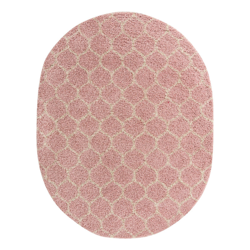 Geometric Indoor Rug, Oval 7'10" x 10'