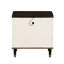 Blanc et noyer avec table de chevet moderne et durable