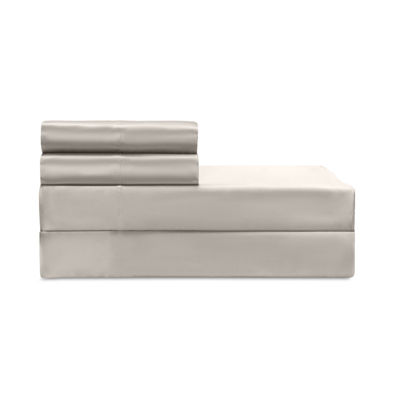 Mulberry Silk Sheet Set, Cool Gray, King Sheet Set + 2 Pillowcases