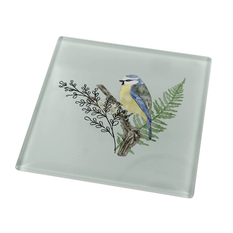 Tit Glass Coaster Square