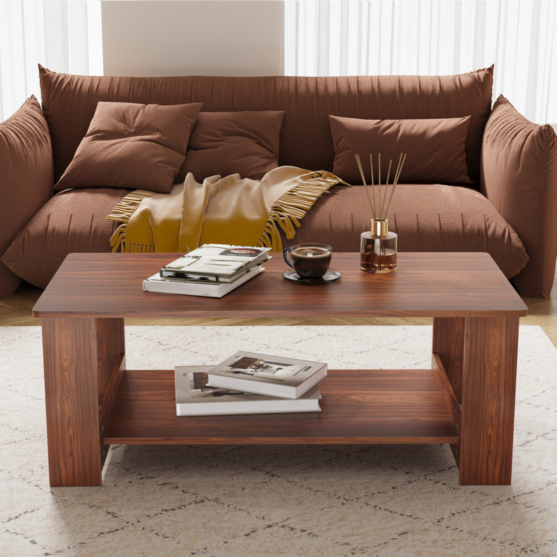 Table basse Zaib, Brun, H 16,5 po x l 35,4 po x P 19,6 po