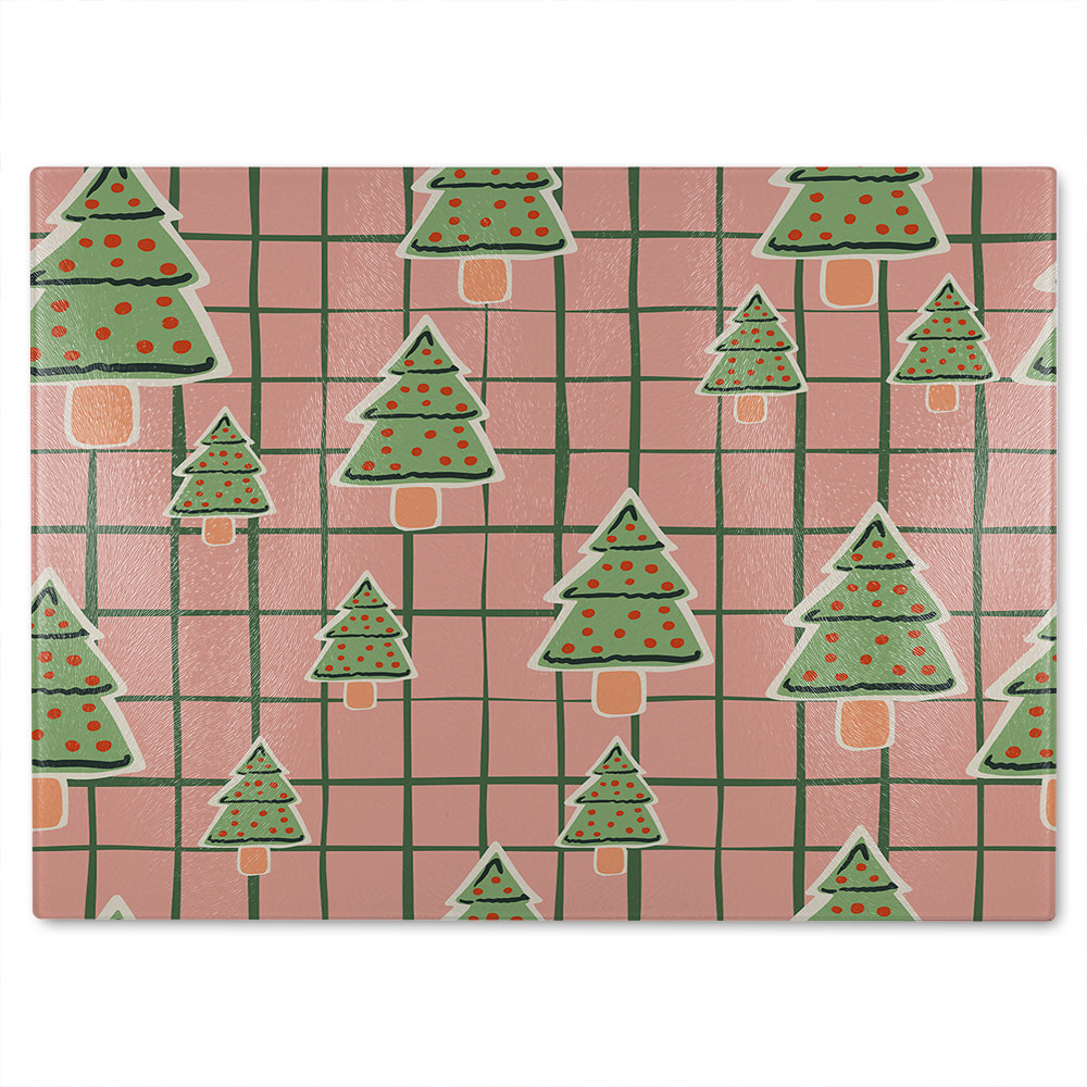 Winter Cookies Dining Glass Chopping Board