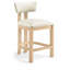 Tabouret de comptoir rembourré en cuir Phalan-428842878-428842865