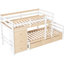 Lit superposé simple au-dessus d'un lit mezzanine avec tiroirs et - pin naturel et robuste pour une stabilité, une finition naturelle et une construction maximisant l'espace de la chambre à coucher