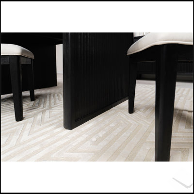 Mason Black Dining Table with Removable Extension Leaf for Versatile and Stylish Modern Dining