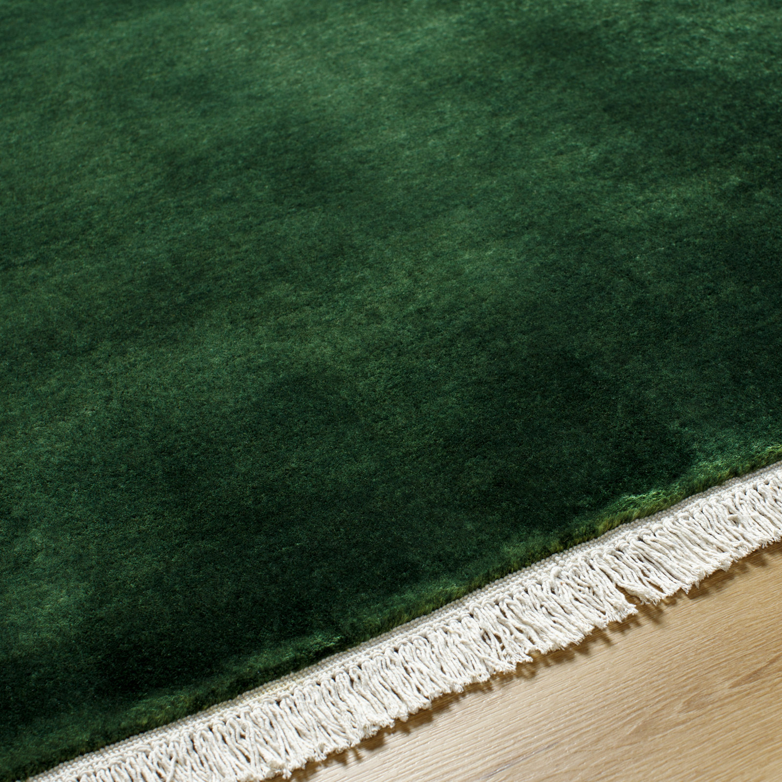 Clio Wool Green Rug, Round 10'