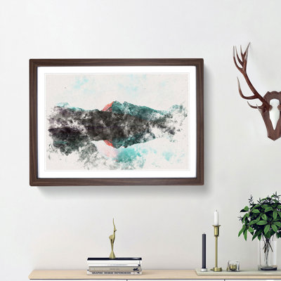 Mountain Reflection in France - Framed Print