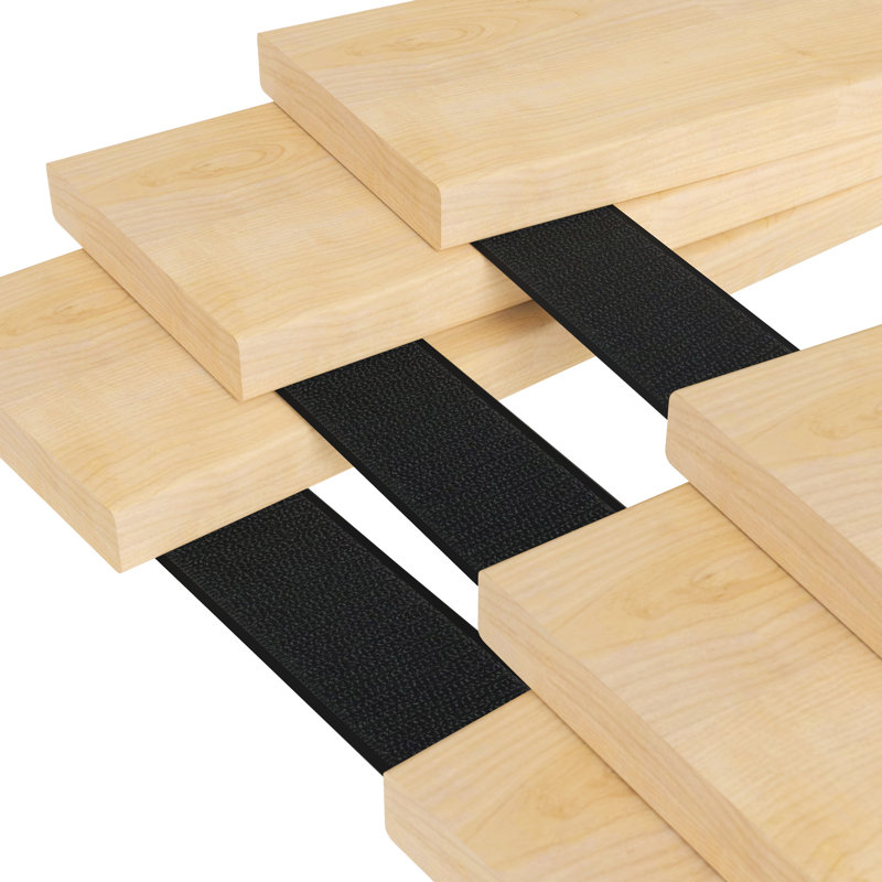 Lit standard en bois massif avec tête et pied de lit à lattes ajourées, noyer noir, Full / Double, Dark Walnut