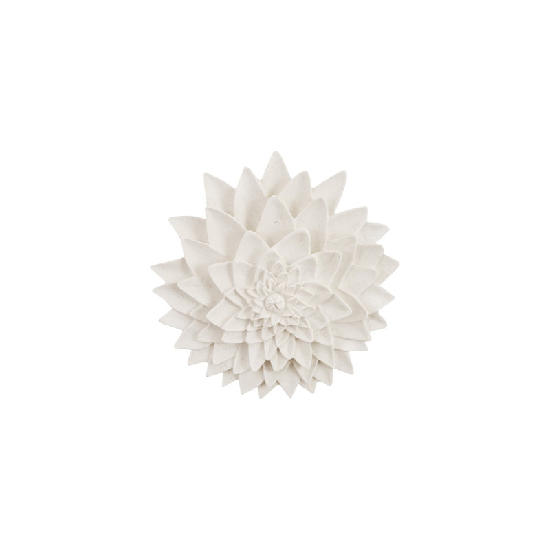 Dahlia Flower Wall Art, Off White