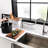 Kitchen Sink Faucet With Pull Down , Single Handle Brass, Brushed Nickel, Touch-On, 3 Modes Water, Simple Install Technique Approach Easy To