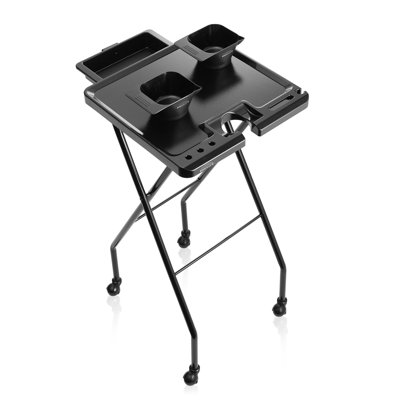 Rolling Salon Coloring Tray with Drawer and Magnetic Bowls