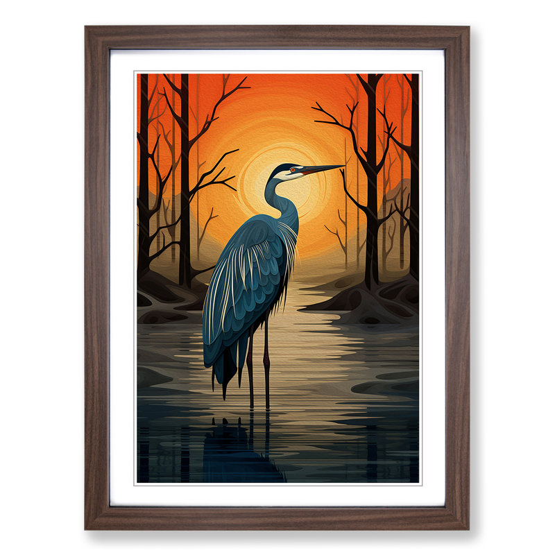 Heron Op - Framed Print