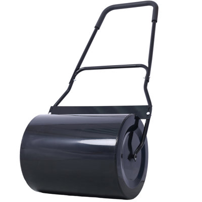 Lawn Roller 16 Gallon Heavy-duty Tow Behind Water/sand Filled Sod Drum Roller With Steel Frame For Garden, Yard, Park