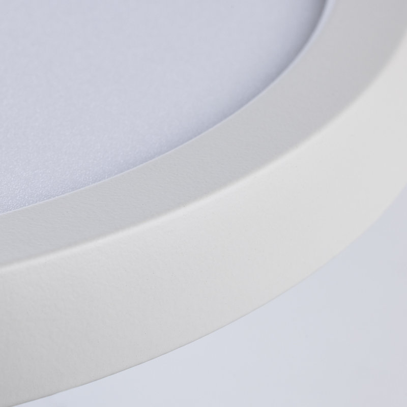 White Aluminum 9" Round LED Flush Mount Ceiling Light