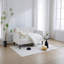 Lit de jour rembourré, lit de jour simple ivoire Boucle, dossier capitonné côtelé, lit de jour au design moderne somptueux, confort en mousse aux teintes riches