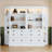 Versatile Two Bookshelf Suite with LED Lighting and Multiple Storage Options for Various Rooms