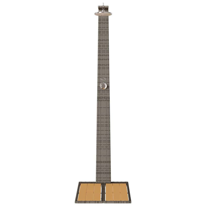 Luminaire de terrasse d'extérieur autoportant en rotin gris 23,62 x 31,50 x 84,25 po WALPLUS