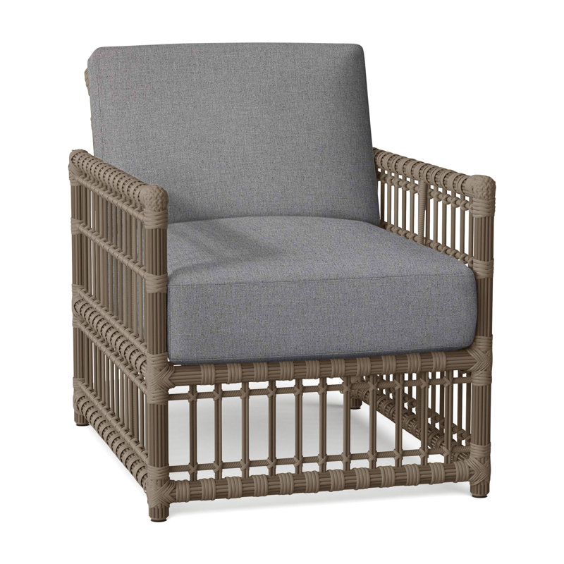 Newport Arm Chair with Cushions, No Welt, Newport #66 Burlap, Verona Mist