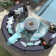 Dartmore Half-Moon 6 - Person Fully Assembled Curved Patio Conversation Set With Fire Pit Table or Coffee Table