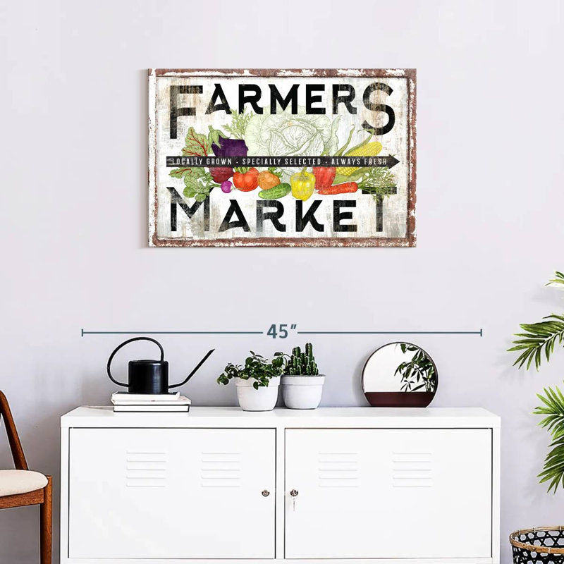 «Farmers Market», impression sur toile, H 20 po x l 30 po x P 1,25 po