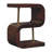 Wood S-Curve Brass Bedside