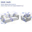 Linge de salon, 3 + 1, structure en bois, 5 coussins, sièges confortables, procédure d'assemblage facile 1, structure, 7 meubles d'appartement avec coussins