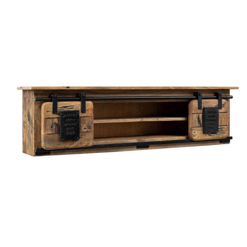 Railway Mango Solid Wood Floating Shelf