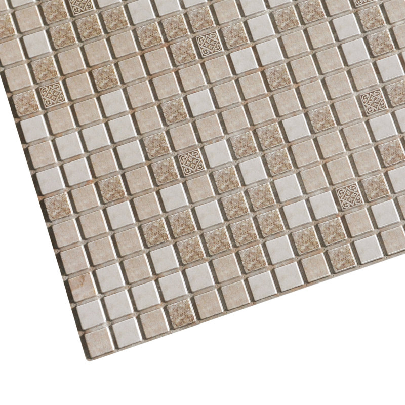 Panneau mural 3D 19 po x 38 po (paquet de 5), Brun / beige