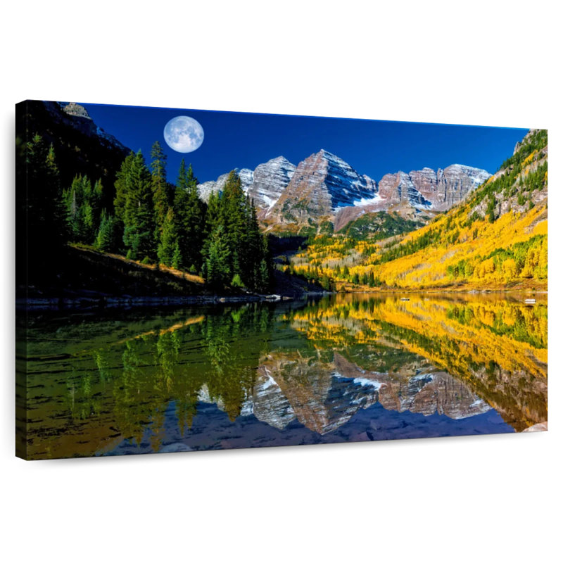 Alvord Maroon Bells Full Moon, 8" H x 12" W