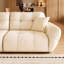 Coussin beige modulaire en similicuir-87661660-87661638
